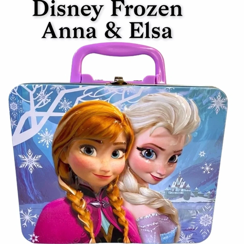 Vintage Frozen Disney Lunchbox Metal  School Lunchbox Travel Tin Lunch Bag Box